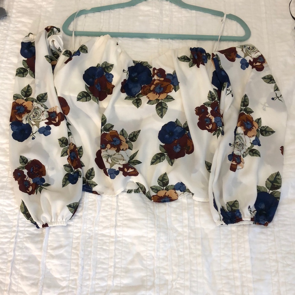 Off the shoulder floral top